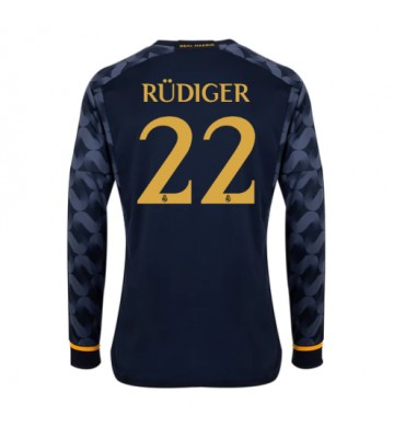 Real Madrid Antonio Rudiger #22 Vieraspaita 2023-24 Pitkät Hihat